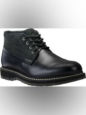 Timberland Mens BRITTON Chukka Boot Shoe Black -NEW- Fullgrain LEATHER Size 9.5